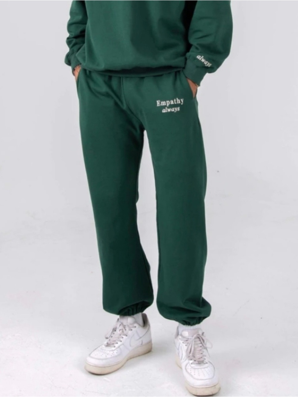 The Mayfair Group Empathy Always Sweatpants in Forest Green